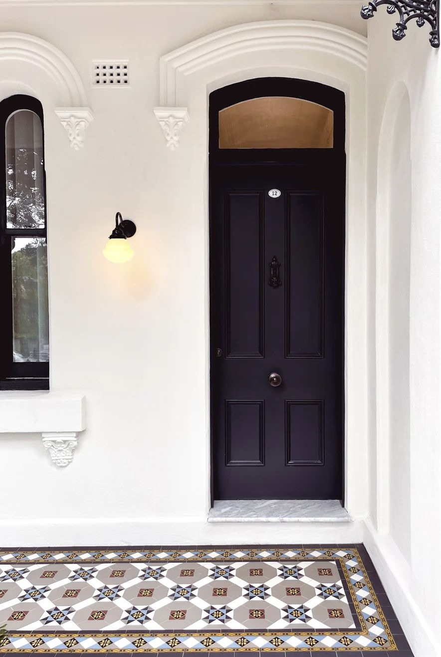 Tessellated tile verandah floor at a Federation home entrance