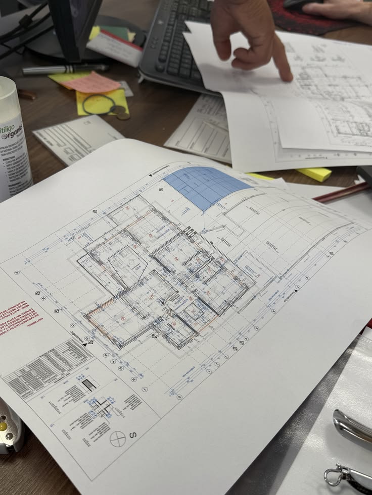 Floor plans reviewed on site before a renovation begins, The Style Workshop