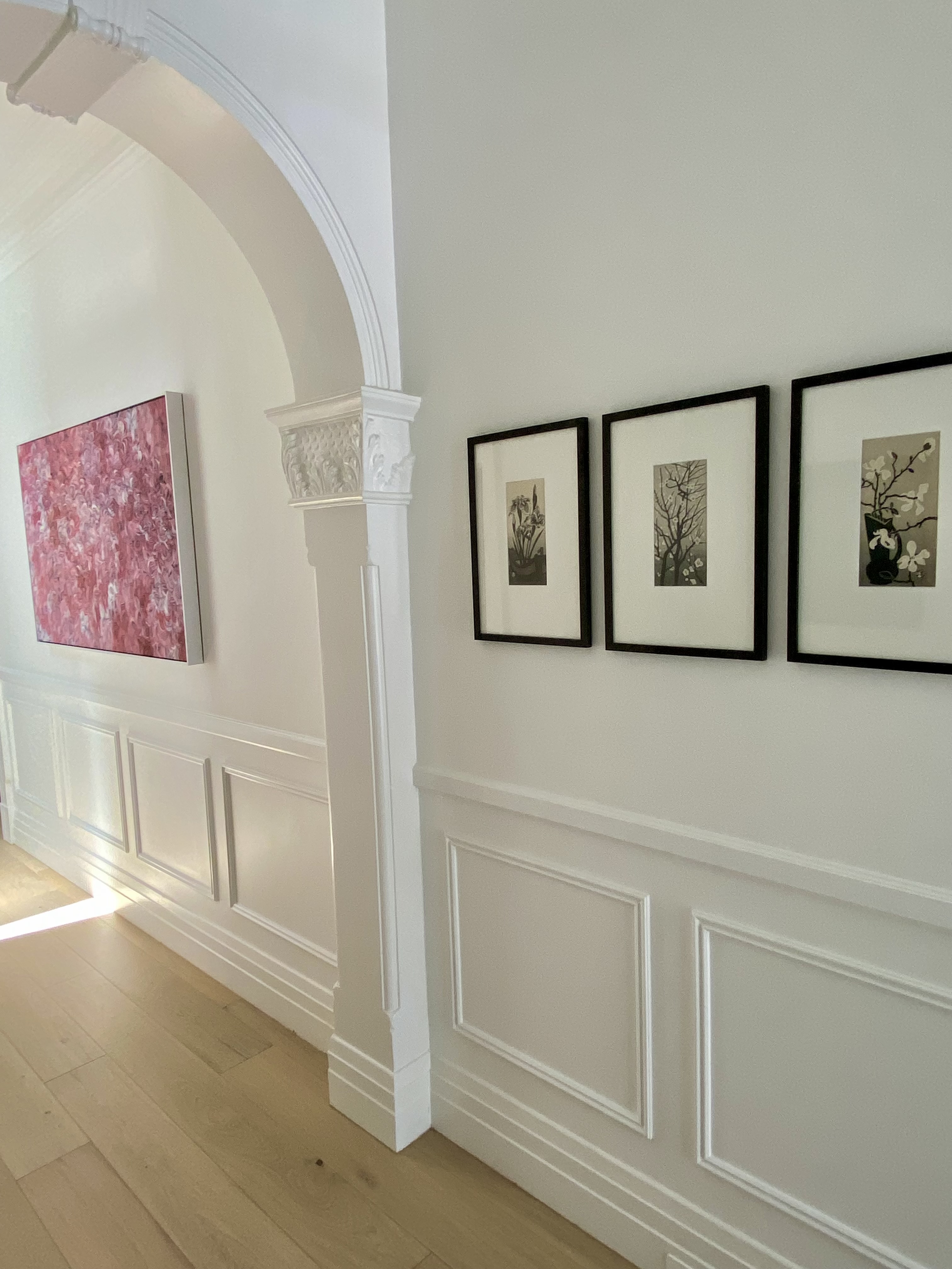 White panelling and archway in a Mosman Federation hallway