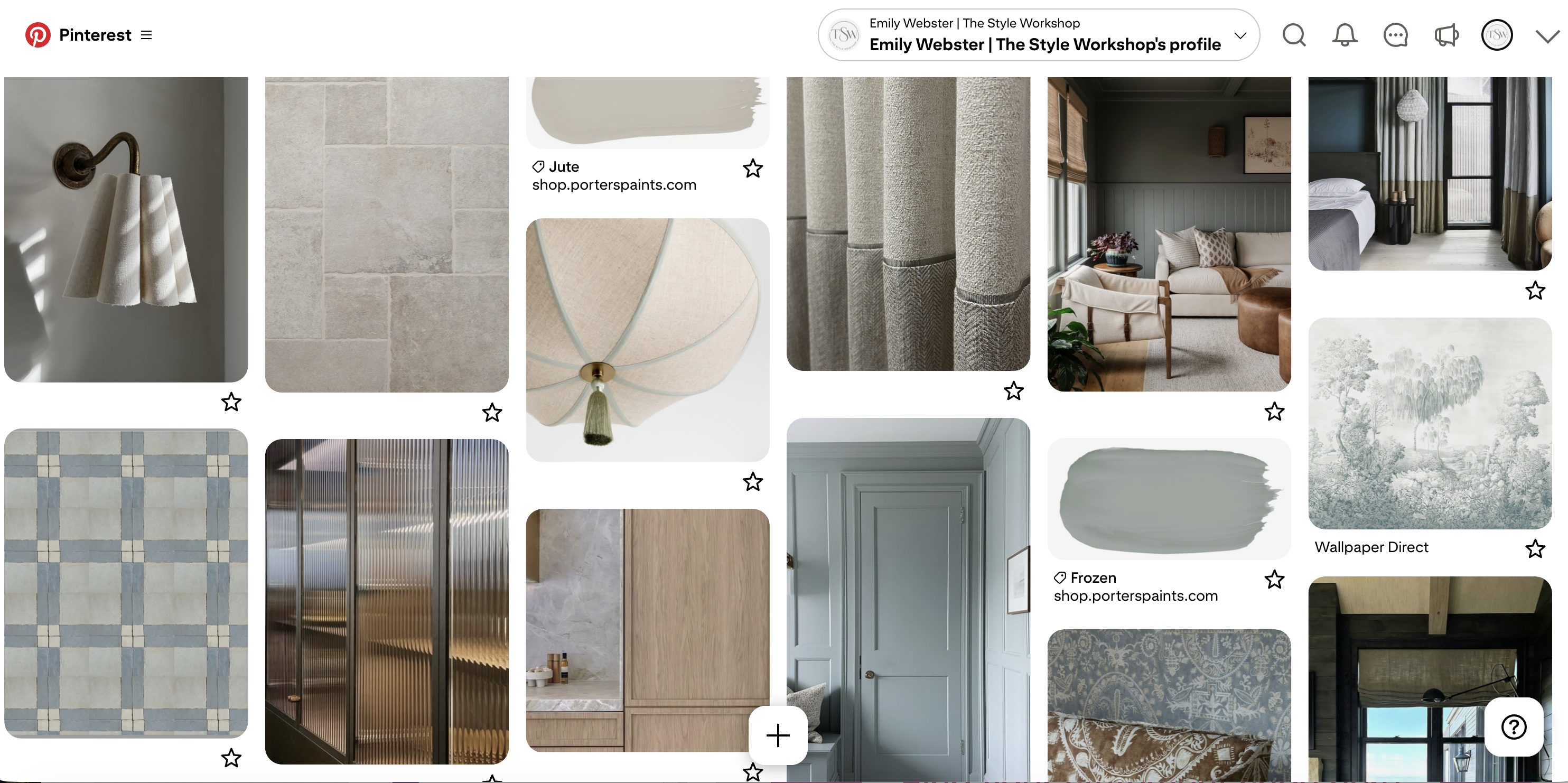 The Style Workshop Pinterest board, interior design references